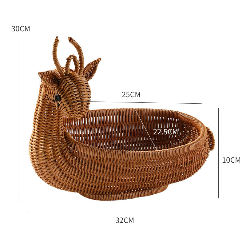 Decorative Woven Duck-Shaped Storage Basket Bowlift