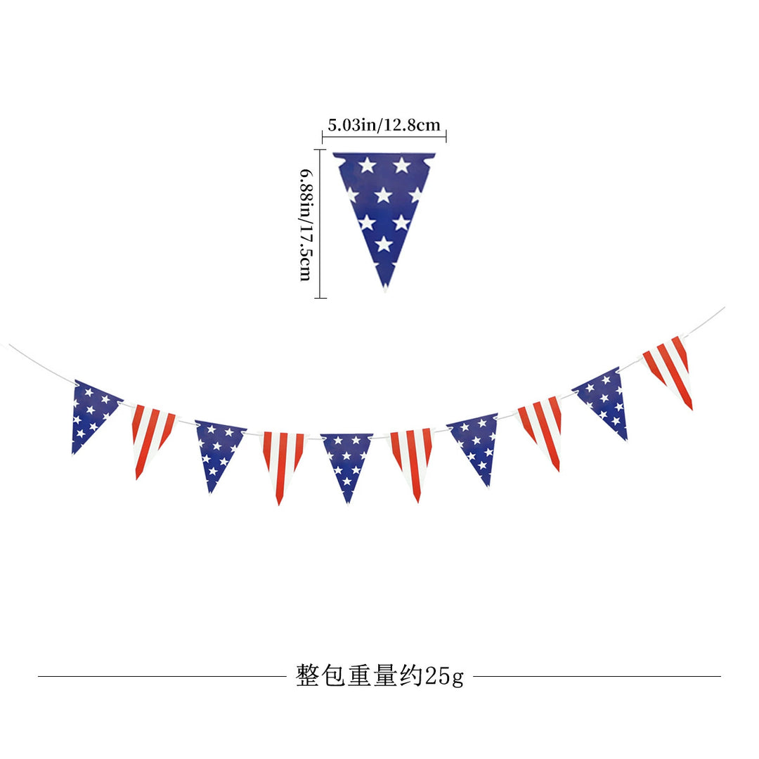 Unisex nan patriotic star and stripe multi-strand bunting garland banner set Bowlift