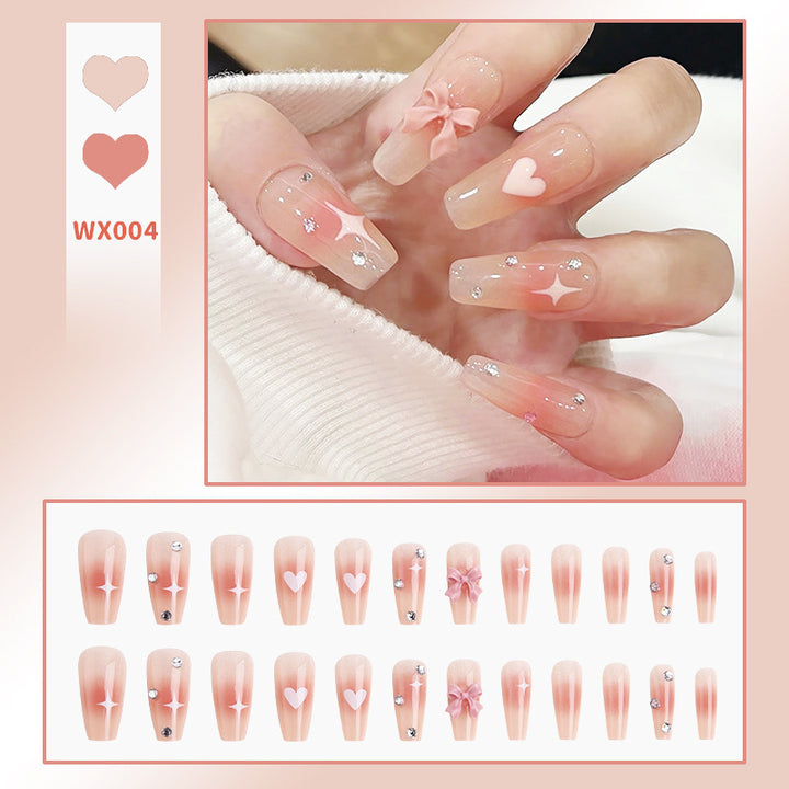 Elegant Nail Art with Glitter and Rhinestones Bowlift