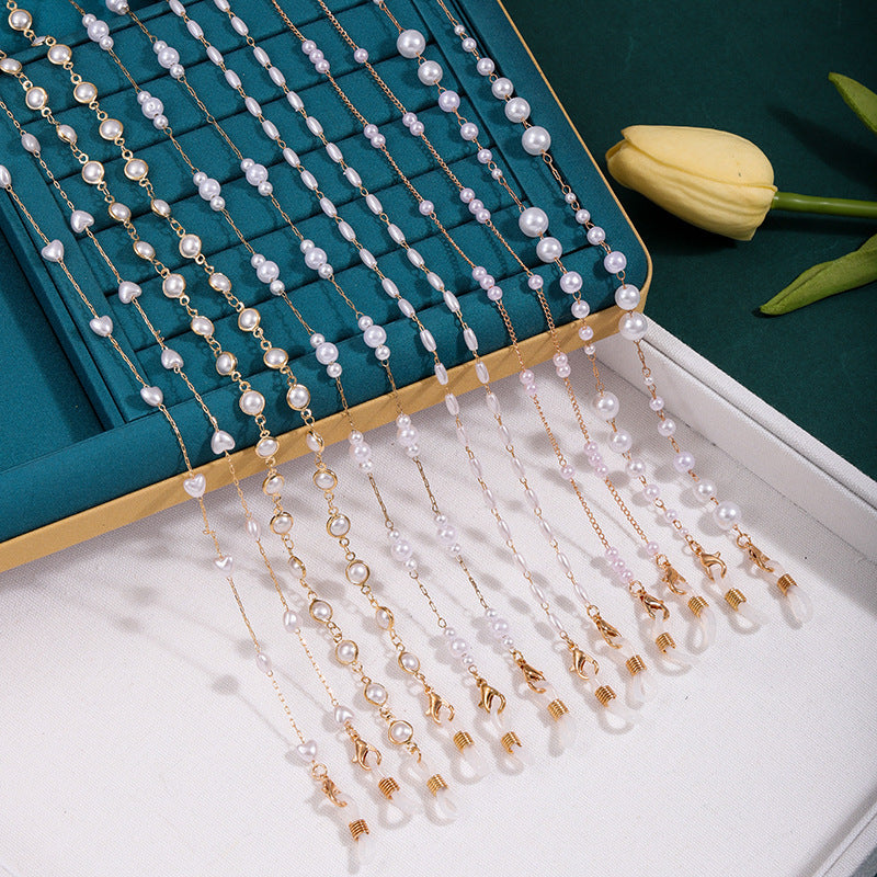 Elegant Pearl Chain Eyewear Chain Bowlift