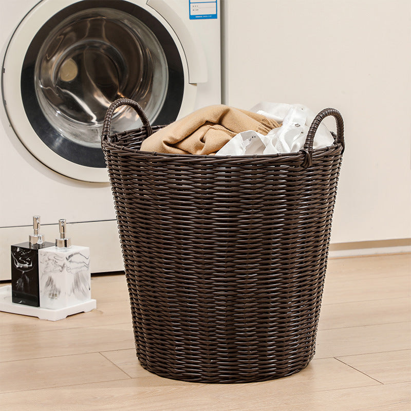 Women's Woven Storage Basket with Practical Handles Bowlift