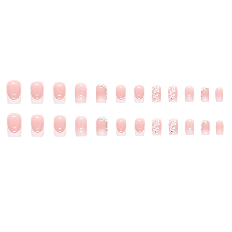 Deluxe Floral Acrylic Press-On Nail Tips Bowlift