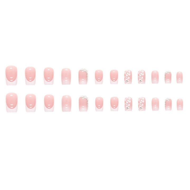 Deluxe Floral Acrylic Press-On Nail Tips Bowlift
