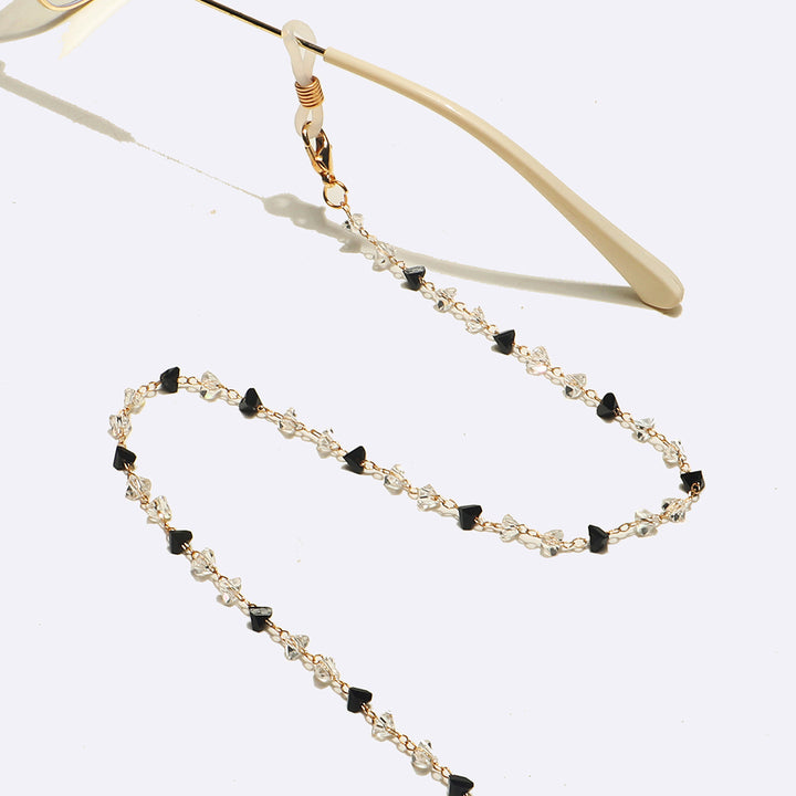Fashionable Heart-Shaped Beaded Eyewear Chain Bowlift