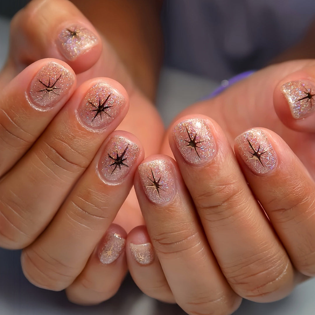 Sparkling Star Nail Art Bowlift