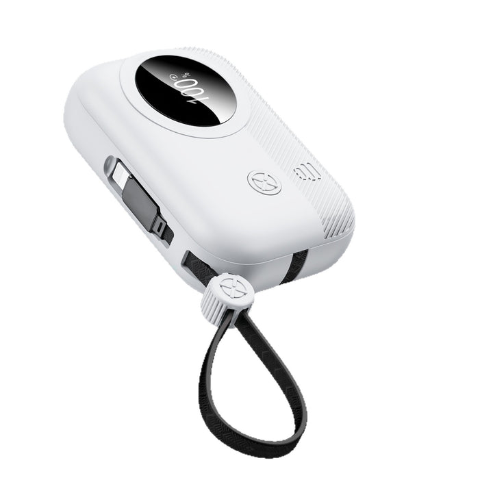 Compact power bank with integrated charging plug and digital humidity indicator Bowlift