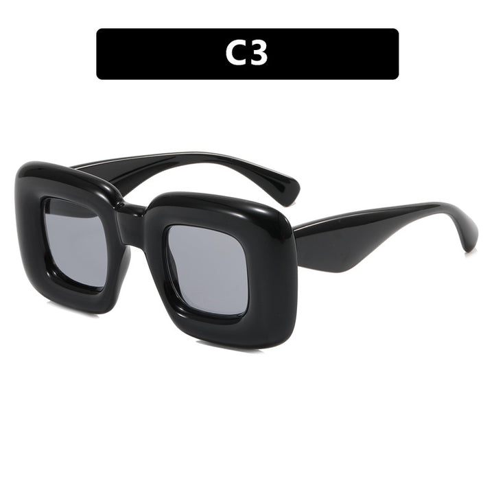 Women rectangular sunglasses with wide frame and protective UV filter Bowlift
