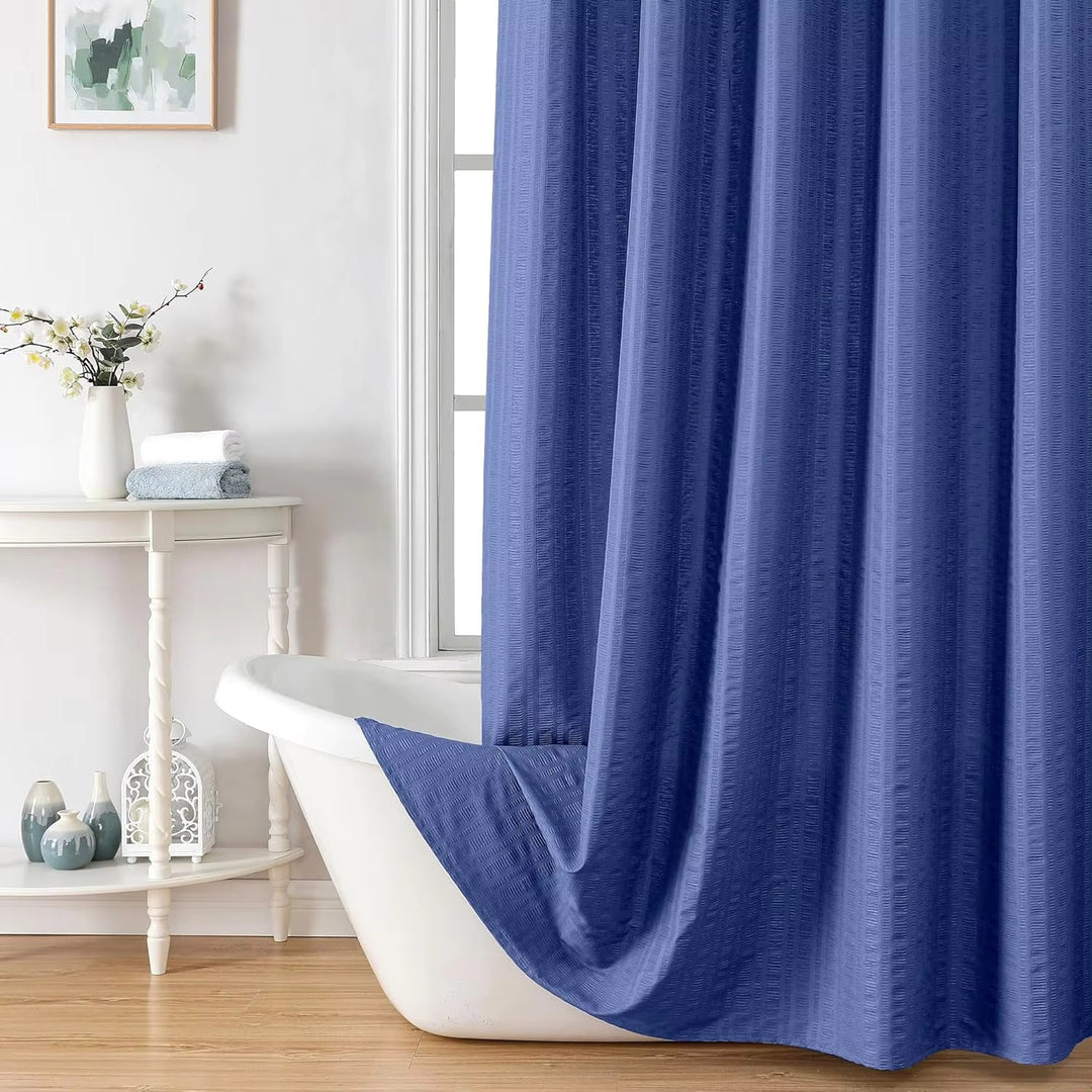 Premium Textured Shower Curtain Bowlift