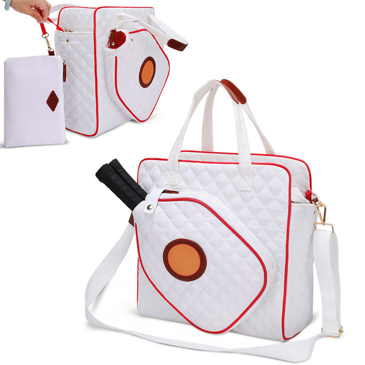 Quilted Tennis Equipment Tote Bag Bowlift