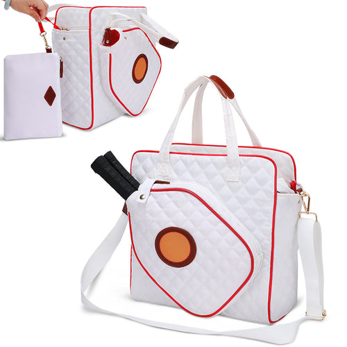 Quilted Tennis Equipment Tote Bag Bowlift