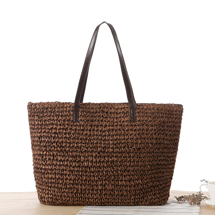 Braided beach bag with sturdy zipper Bowlift