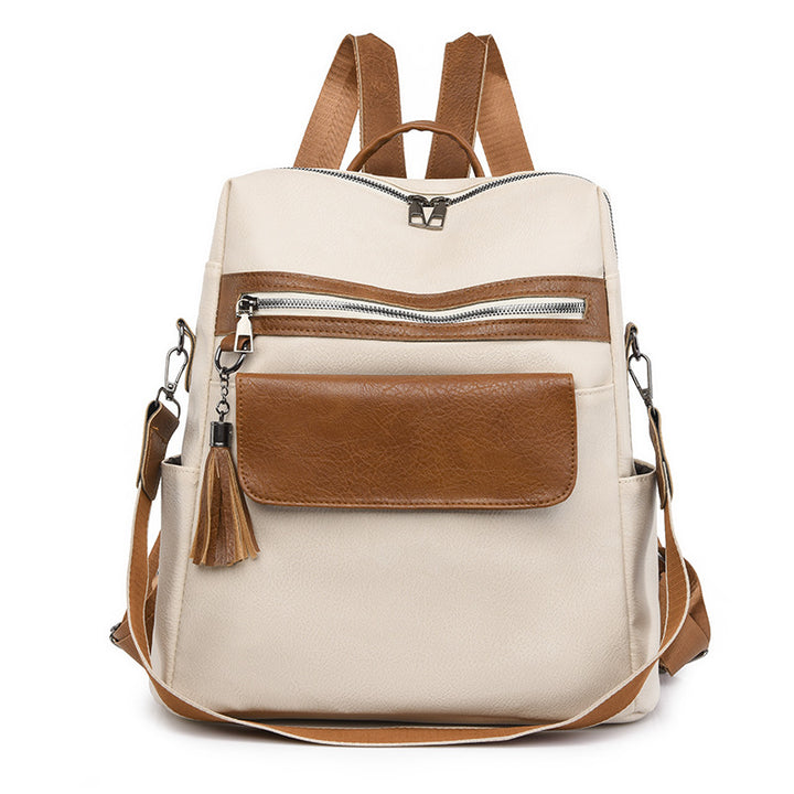 Multi-Functional Faux Leather Backpack Bowlift