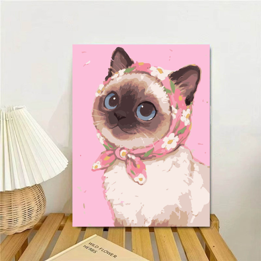 Cat-Themed Illustrated Wall Art Print Bowlift