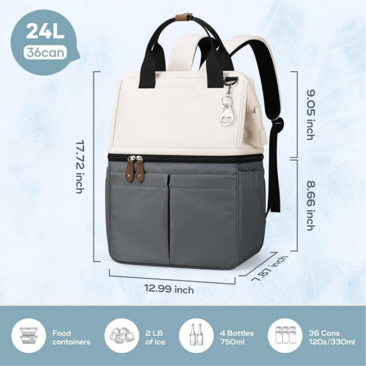 Multifunctional Laptop Bag with Insulated Compartments Bowlift