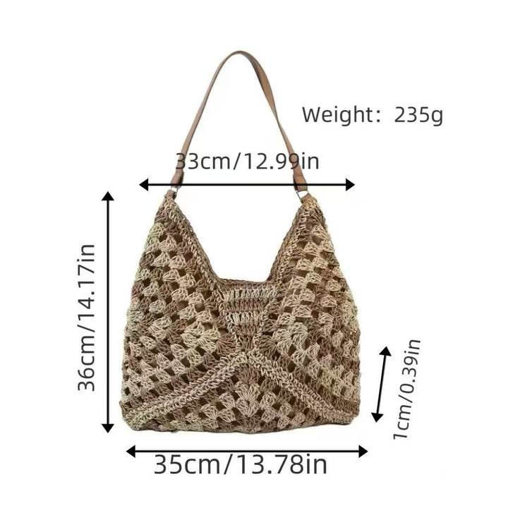 Woven Material Handbag Bowlift