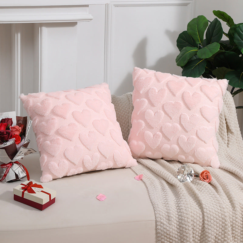 Luxurious Heart Patterned Decorative Cushion