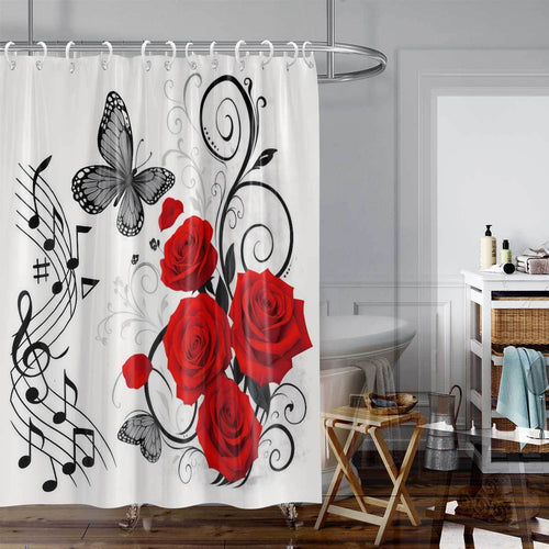 Camping-Themed Shower Curtain Bowlift