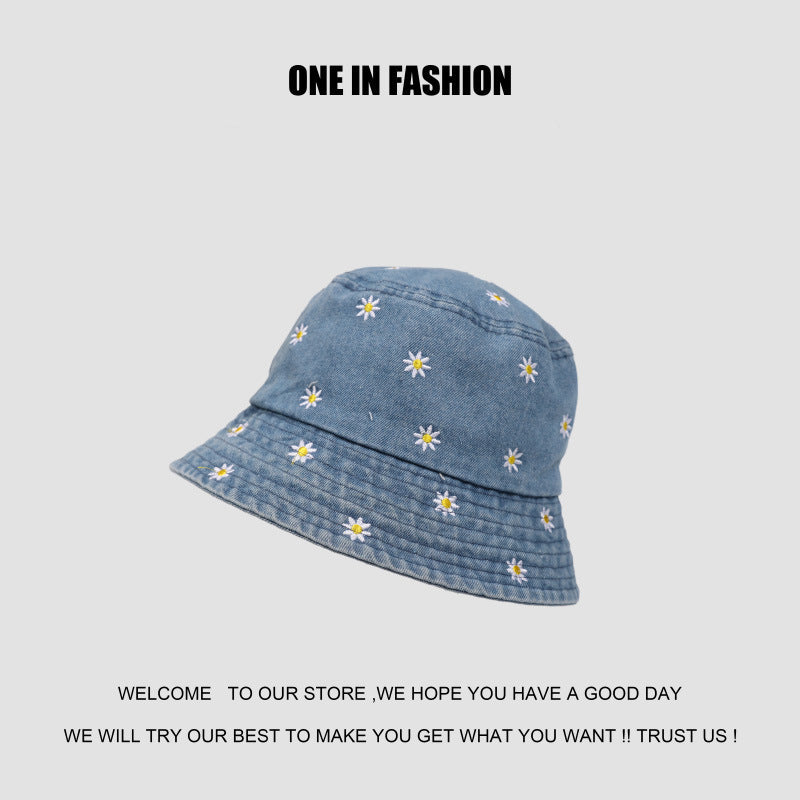 Stylish Floral Embroidered Bucket Hat