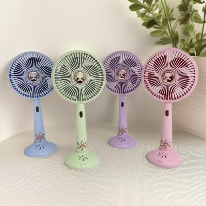 Unisex Portable Mini Fan with Ergonomic Stand and Variable Speed Control Bowlift