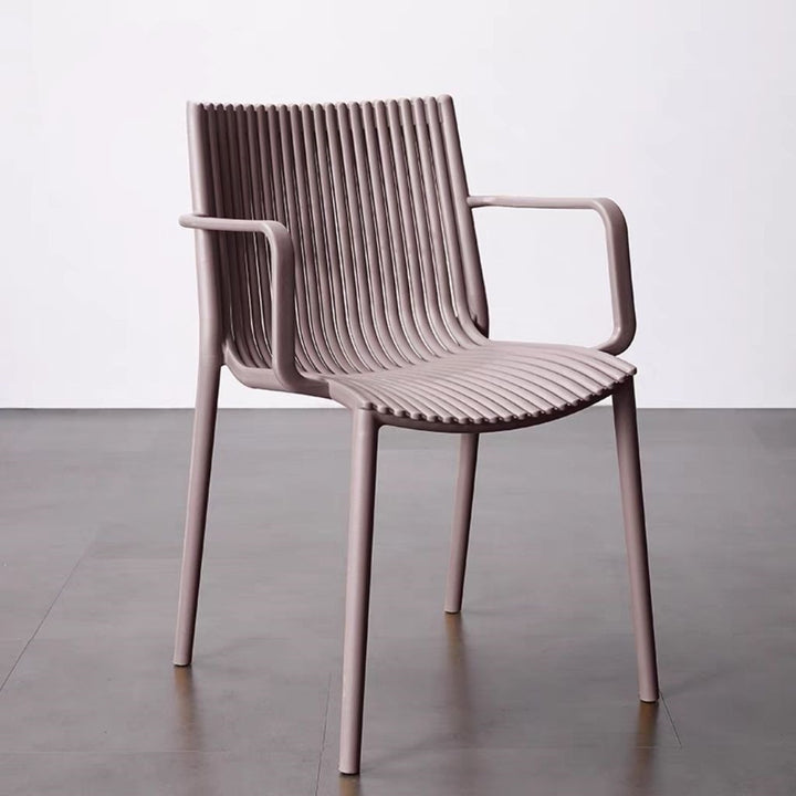 Contemporary Slatted Dining Chair Bowlift