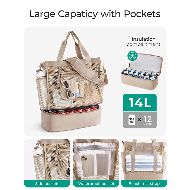 Multifunctional cooler bag with practical outer pockets Bowlift