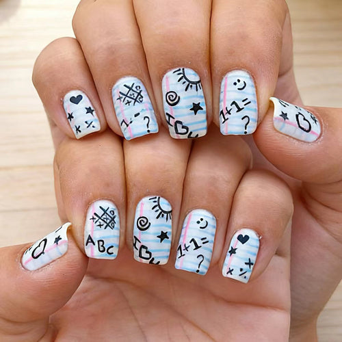 Creative Nail Art in School Theme Bowlift