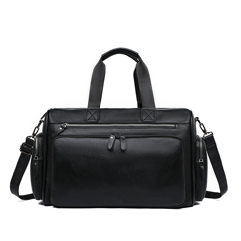 Premium Leather Weekend Duffle Bag Bowlift