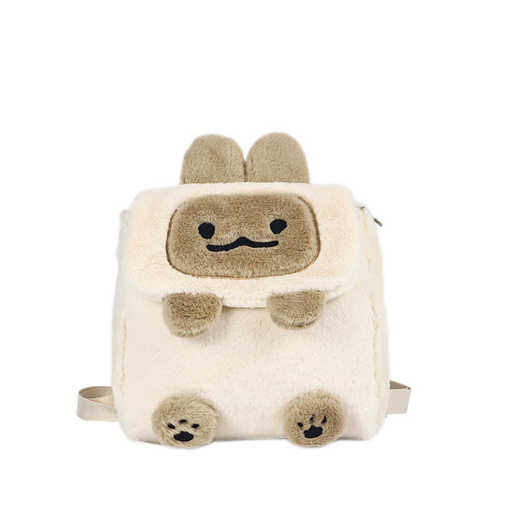 Plush Rabbit-Themed Mini Backpack