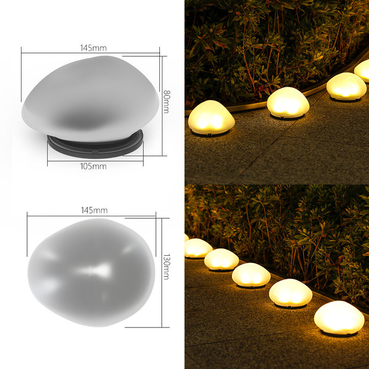 Rechargeable LED Pebble Pathway Lights Waterproof Garden Accent Bowlift