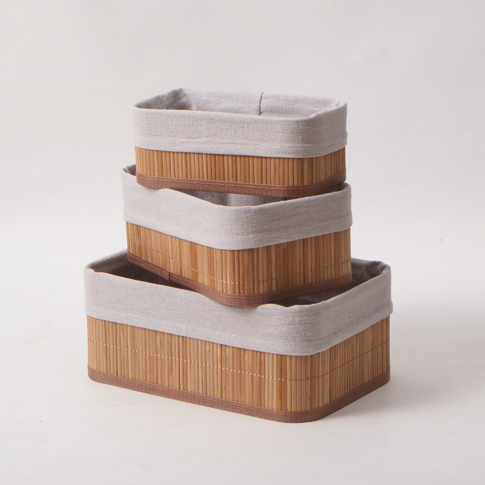 Storage baskets with decorative fabric insert Bowlift