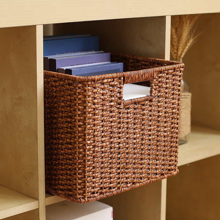 Handwoven Storage Basket with Built-in Handles Bowlift