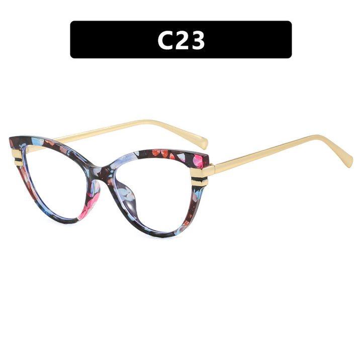 Ladies Cat-Eye Sunglasses with Elegant Metal Accents Bowlift