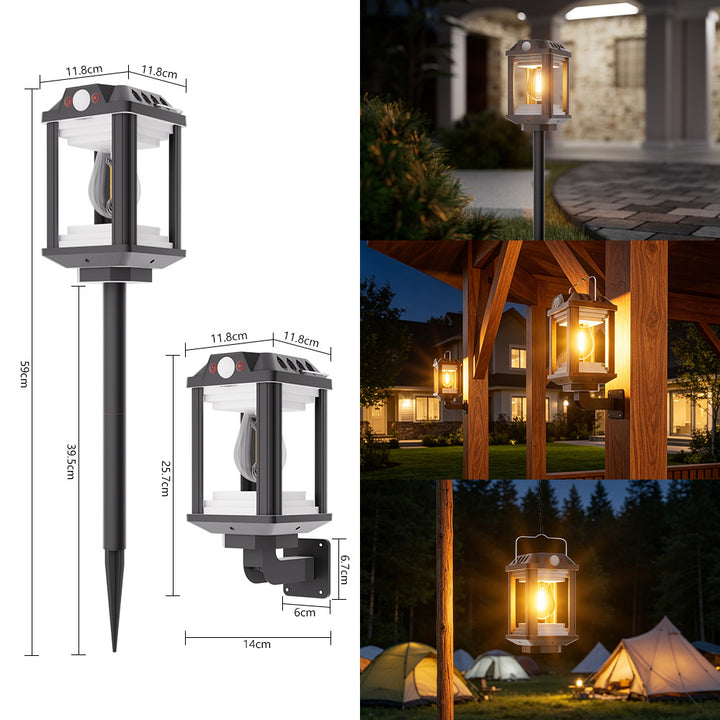 Outdoor Solar LED Lantern Bowlift