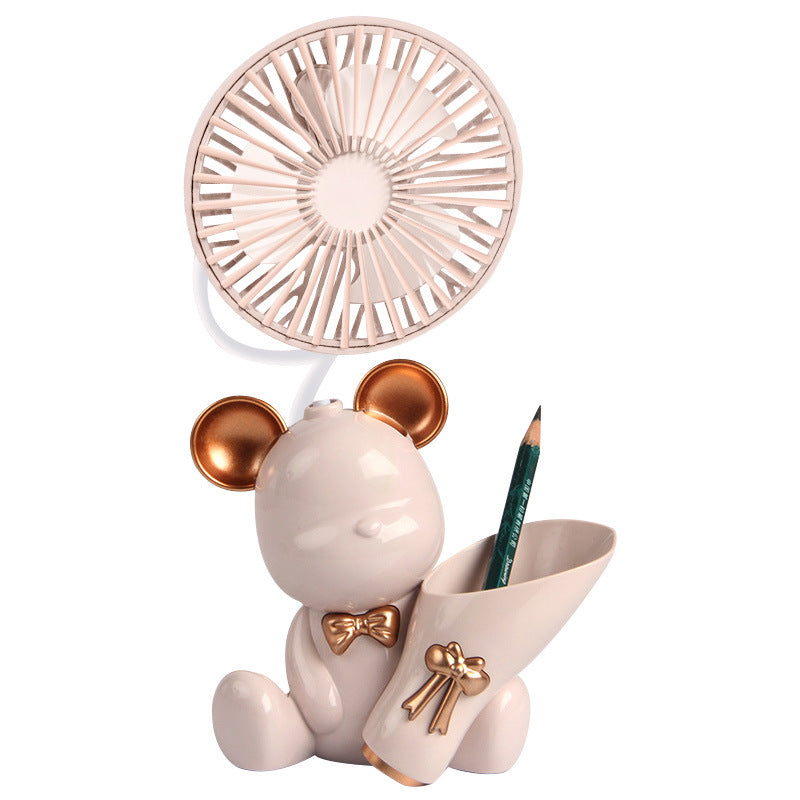 Women creative desk fan and pen holder Bowlift