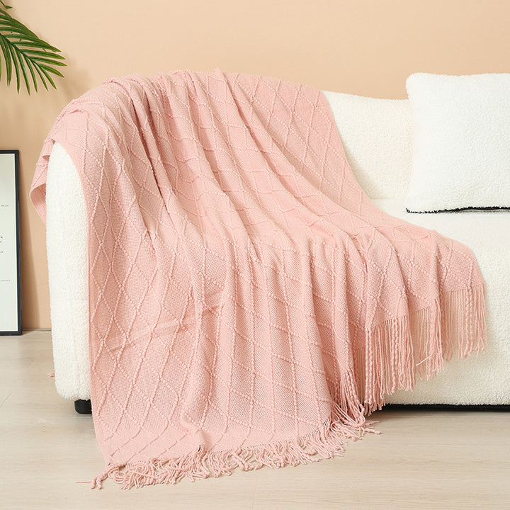 Women Elegant and stylish living and cuddly blanket with fringes Bowlift