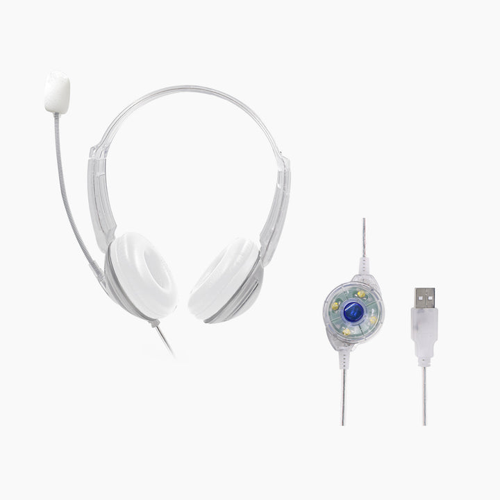 Multimedia Headset with Adjustable Microphone Bowlift