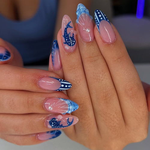 Acrylic nail set with elegant designs and glamorous accents Bowlift
