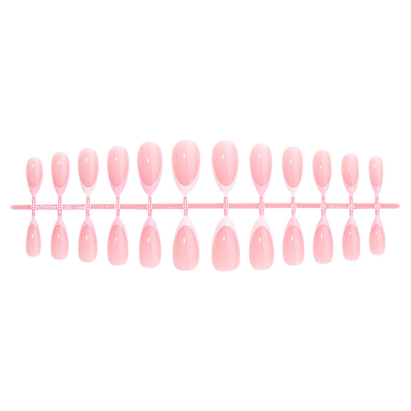 Premium Press-On Nail Set with Elegant French Tip Design Bowlift