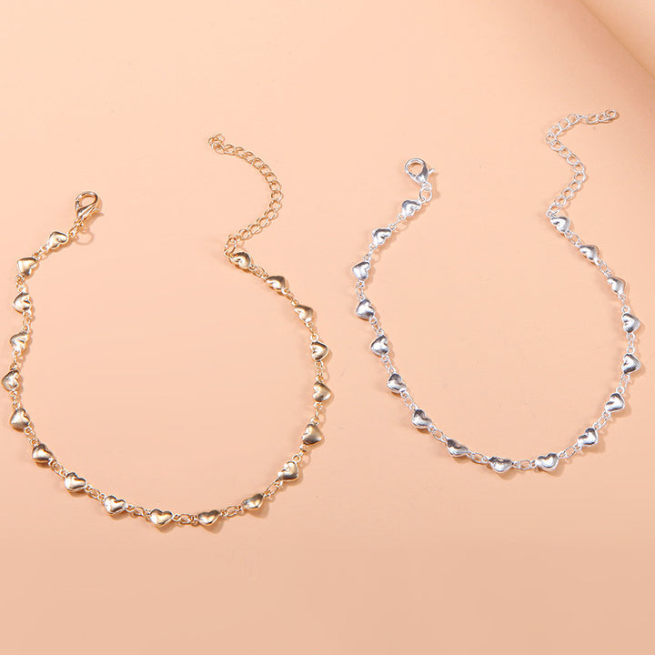 Heart-Inspired Chain Anklet Bowlift