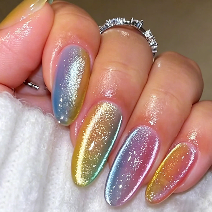 Iridescent Glitter Nail Art Extensions Bowlift