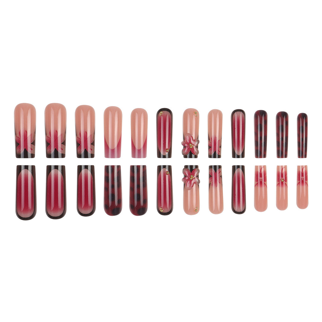 Floral-Inspired Elegant Press-On Nail Set Bowlift