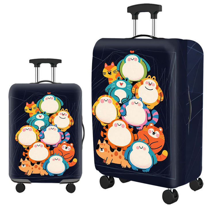 Tropical Leaf Print Hard Shell Luggage Bowlift