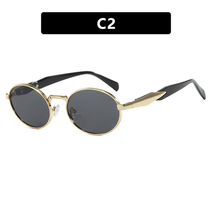 Women's designer sunglasses with unique oval frame and luxurious accents Bowlift