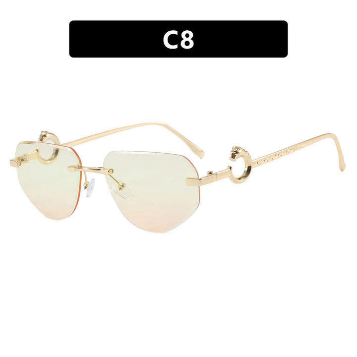 Women's trendy chic sunglasses in modern design with delicate metal frame Bowlift