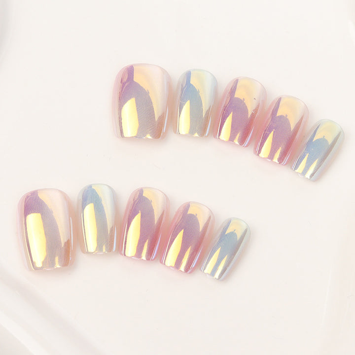 Premium Iridescent Press-On Nail Tips Bowlift