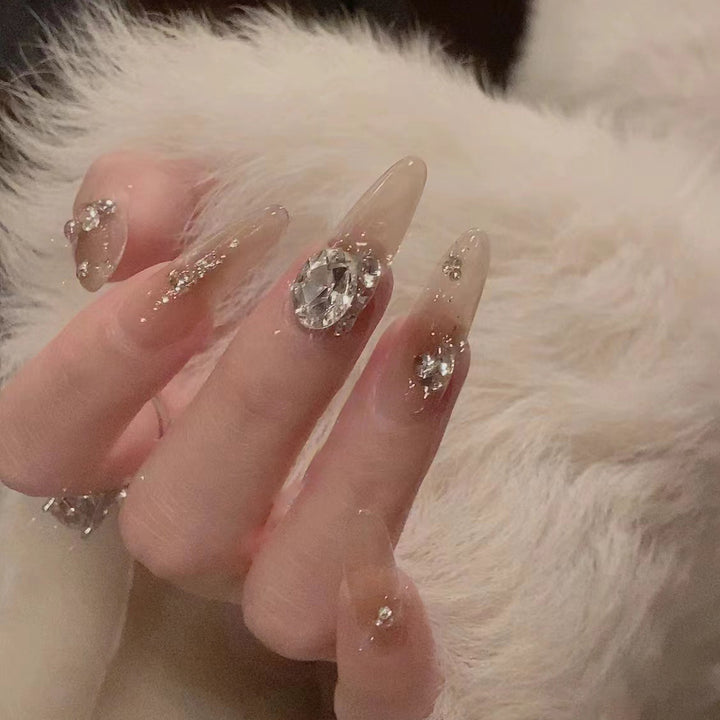 Artistic Gemstone Nail Design Bowlift