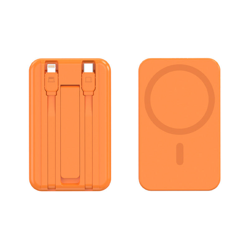 Portable power bank with magnetic function and integrated stand Bowlift