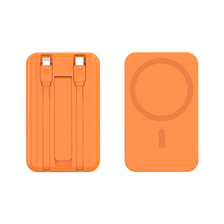 Portable power bank with magnetic function and integrated stand Bowlift