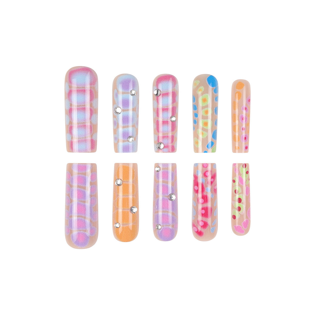 Artistic Gel Press-On Nail Art Bowlift