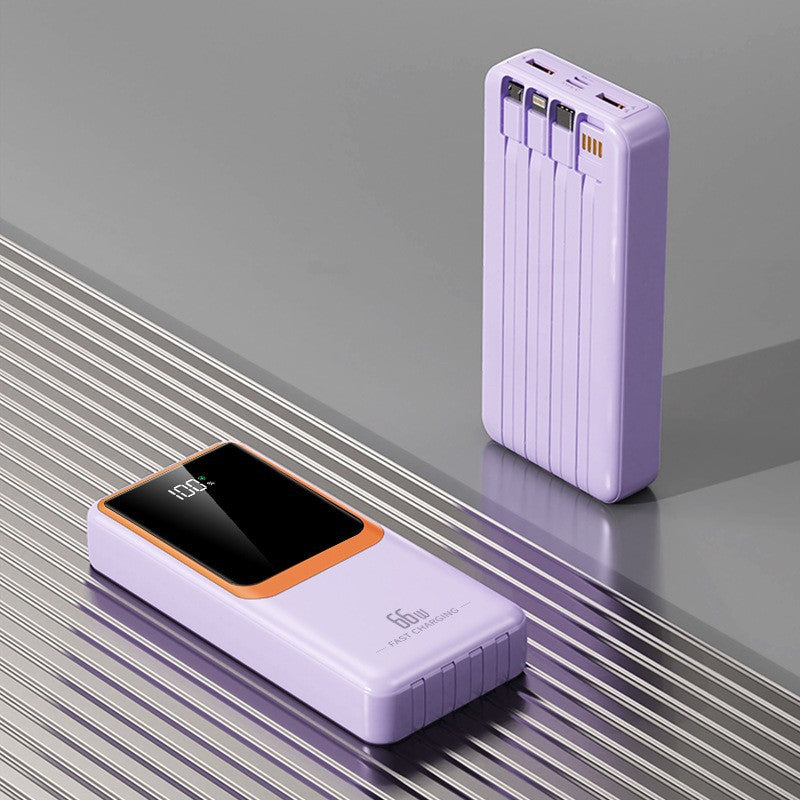 Portable power bank with 66W fast charging technology and LCD display Bowlift